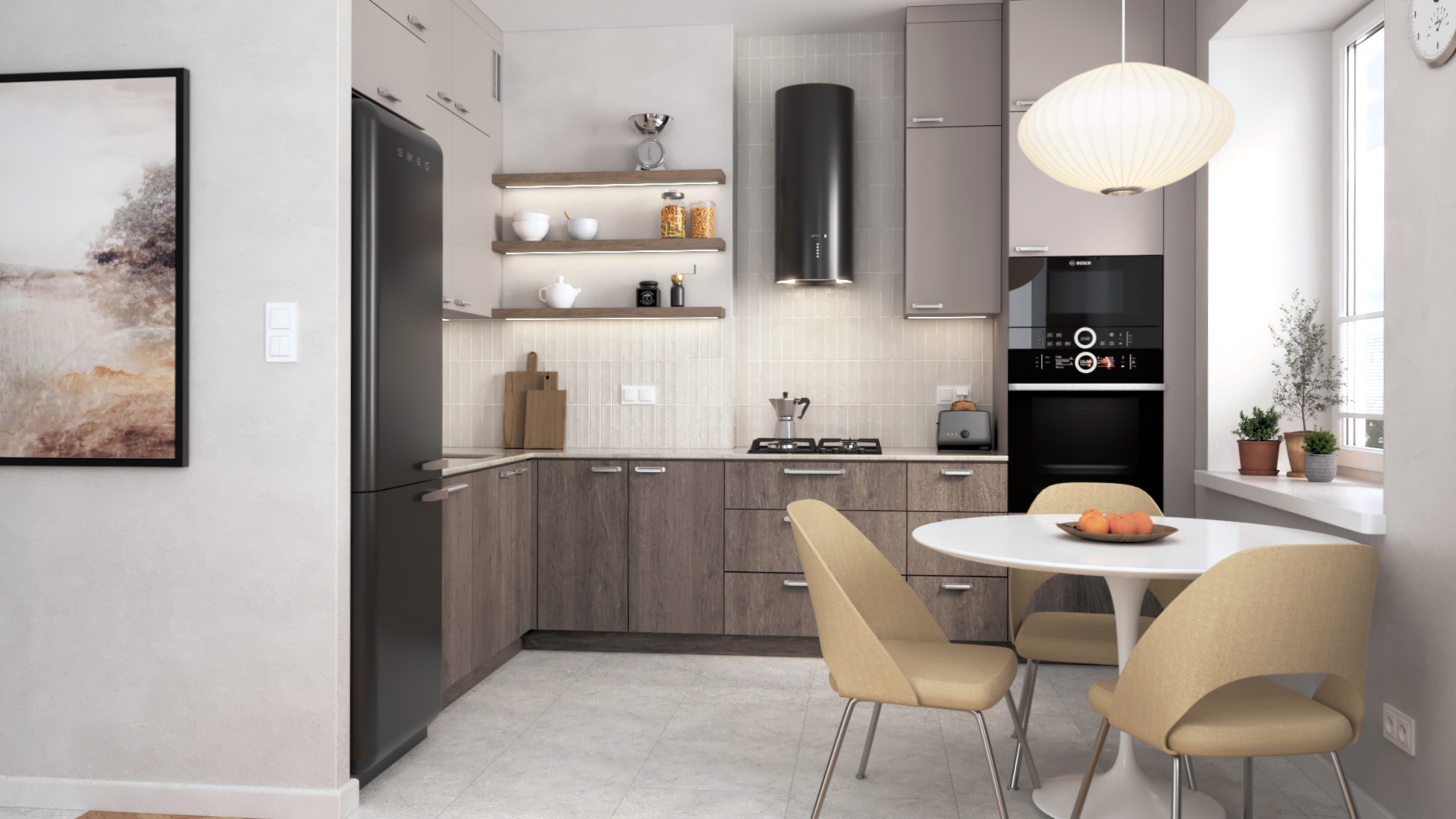 wizualizacja nowoczesna kuchnia